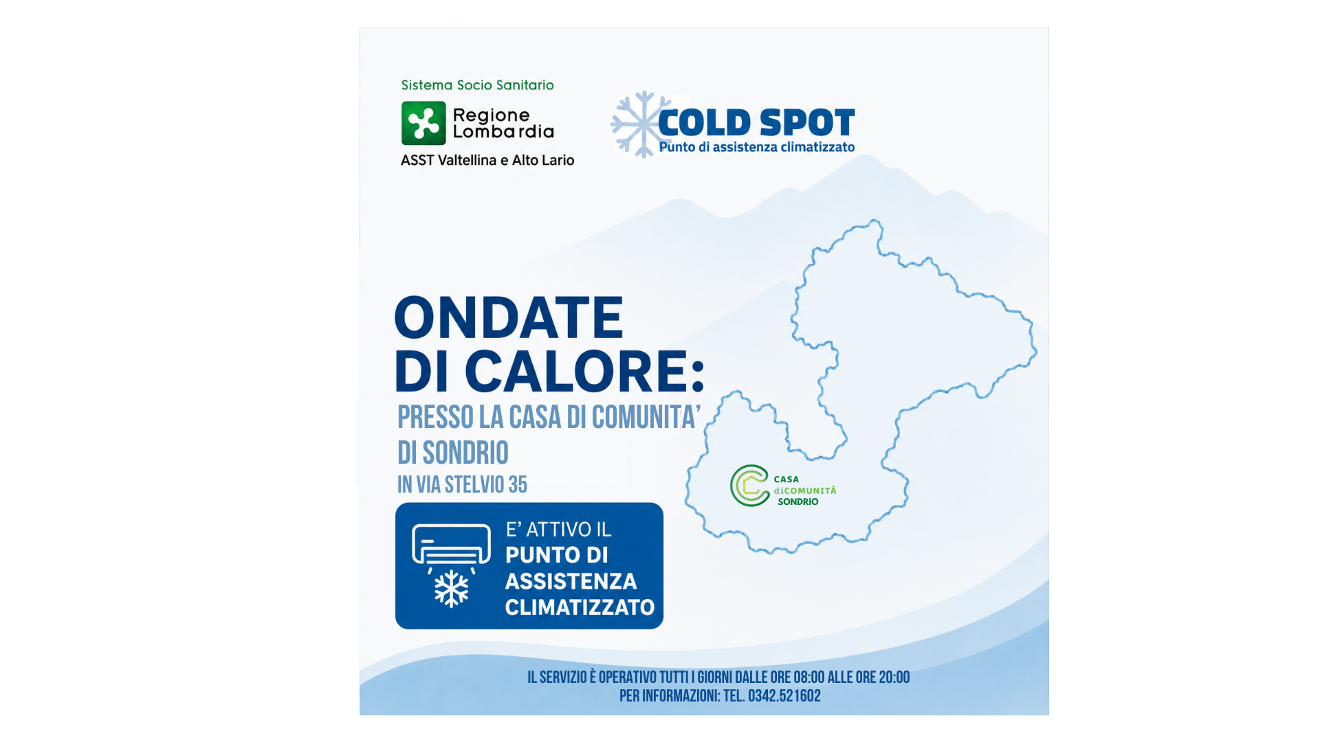 Attivazione Cold Spot – ASST Valtellina e Alto Lario